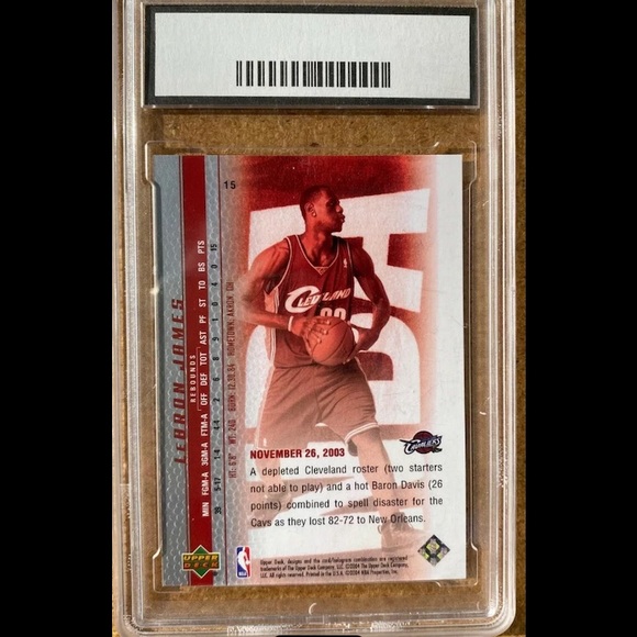 2003 Lebron James Upper Deck Phenomenal graded 10 - Picture 2 of 2